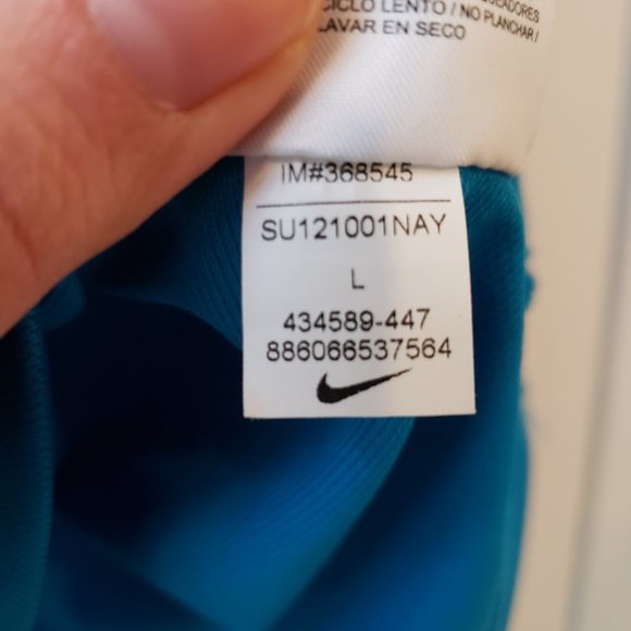 Nike Golf Tour Performance Dri-fit Solid Short Sleeve Polo Blue Men's large polo - Picture 3 of 5